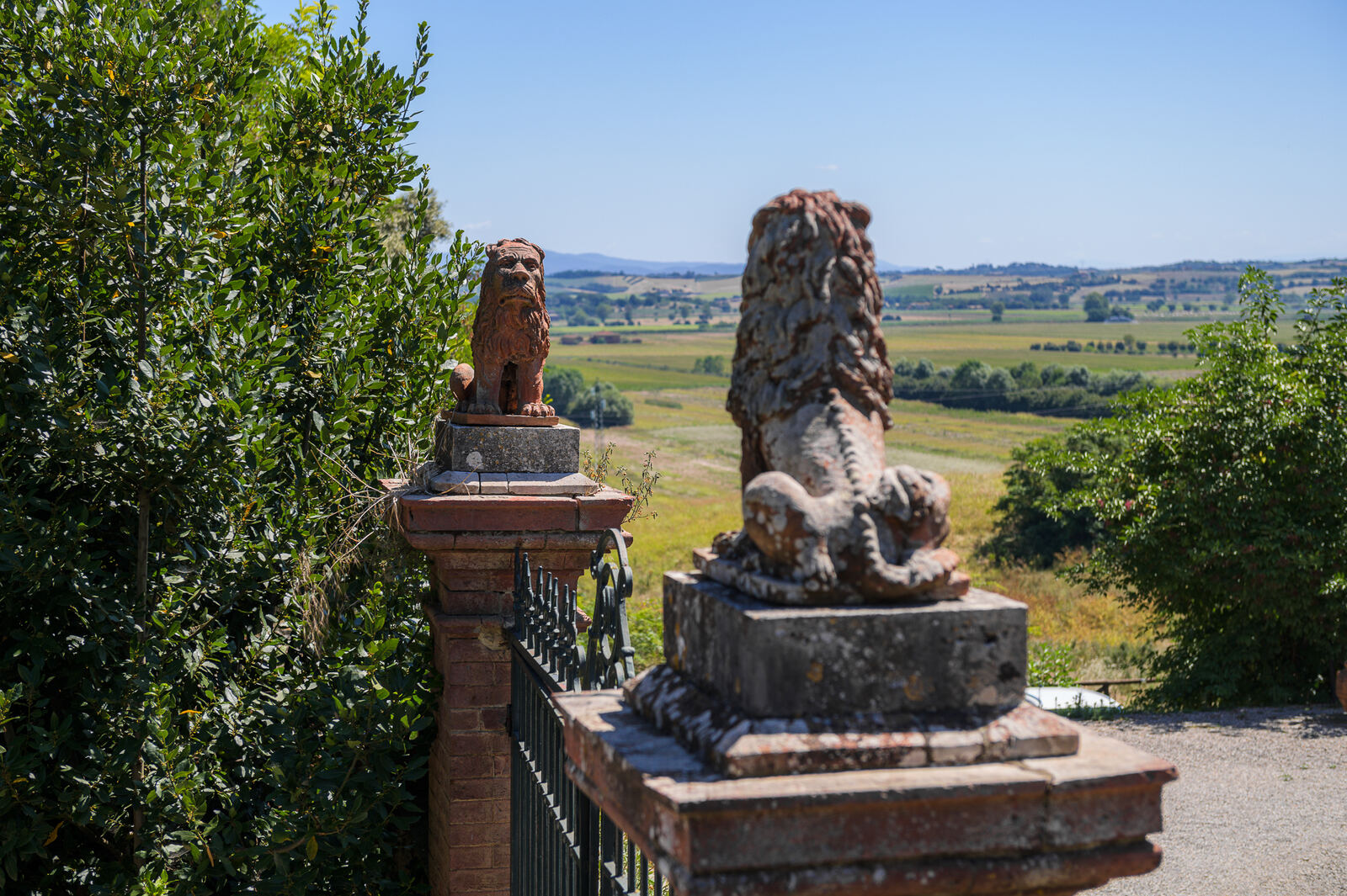 The lions at the gate of Villa Vignacce